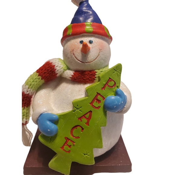 Snowman Stocking Holder Brown Base - Picture 7 of 7